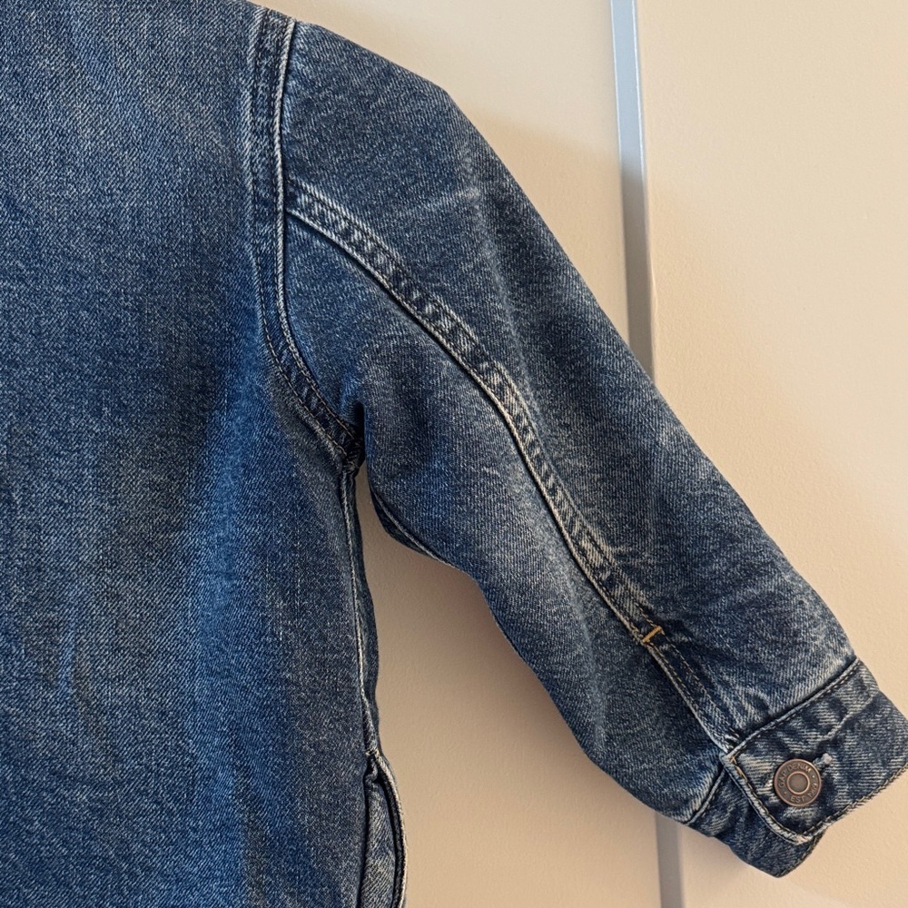 GAP Kids Denim Jacket with Cream Sherpa - Picture 8 of 8